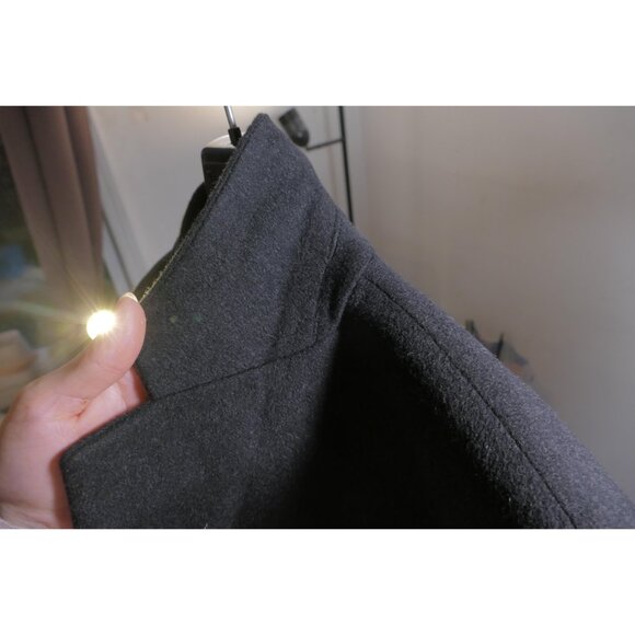 Pierre Cardin Black Cashmere Wool Trench Coat (Size 52R) - Picture 11 of 13